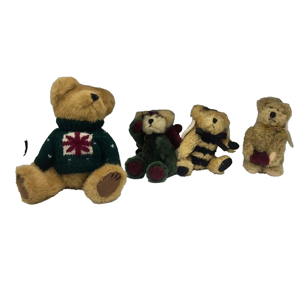 Lot of 4 Boyds Bears Arinna, Cosimir,‎ Bibi Buzzby Plush Animal Stuffed Toys
